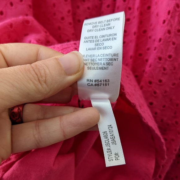 Jessica Simpson Sleeveless Eyelet Dress Pink Size 6 - Picture 12 of 12